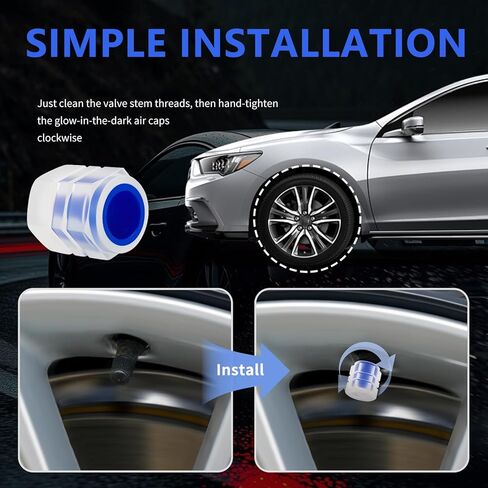 20PCS New Fluorescent Tire Valve Caps,Cool Glow in The Dark Tire Valve Caps as Car Decorations & New Driver Gifts,Dustproof & Waterproof Car Tires Valves Stem Cap in Saudi Arabia