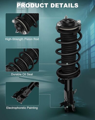 AUTOMUTO Front Pair Complete Struts Spring Assembly Shock Absorber Compatible with 2012-2015 for Honda Civic Struts 172928 172927 in Kuwait