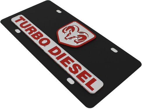 Eurosport Daytona - متوافق مع لوحة ترخيص Dodge Ram Turbo Diesel على الفولاذ الأسود in Kuwait