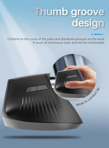 Lomiluskr Ergonomic Wireless Mouse Rechargeable, 2.4G/Bluetooth Dual Mode, Lightweight Soundless Cordless Mice, Compatible with Notebook, PC, Tablet, Smartphone (White) in Saudi Arabia
