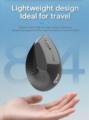 Lomiluskr Ergonomic Wireless Mouse Rechargeable, 2.4G/Bluetooth Dual Mode, Lightweight Soundless Cordless Mice, Compatible with Notebook, PC, Tablet, Smartphone (White) in Saudi Arabia