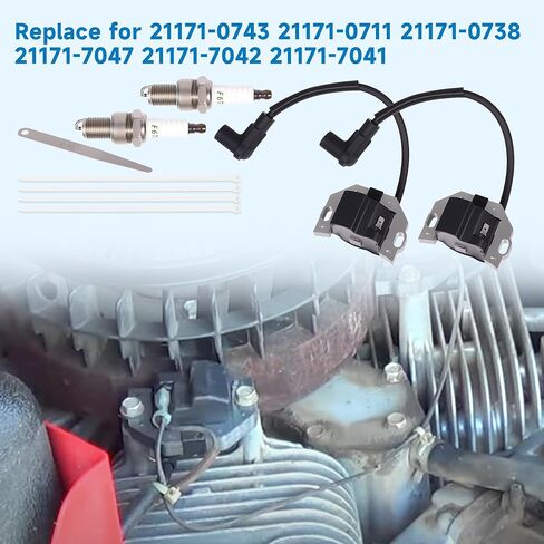 Ignition Coil and Spark Plug Replace 21171-0743 21171-0711 for John Deere for Kawasaki FR651V FR691V FX751V FX801V FX850V FR730V in Saudi Arabia