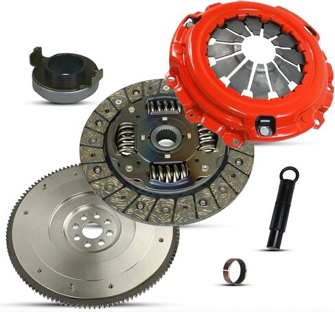 Clutch Kit with Flywheel compatible with Civic RSX CSX Base iTech Si Type-S Premium Touring 2002-2011 2.0L 4L 2-Door 4-Door (08-037RFW - Stage 1) in Kuwait