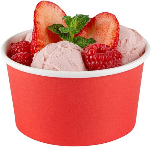 Restaurantware - Coppetta 5 Ounce Dessert Cups, 50 Disposable Ice Cream Cups - Lids Sold Separately, Sturdy, Frenchie Paper FroYo Bowls, For Hot And Cold Foods, Perfect For Gelato Or Mousse in Saudi Arabia