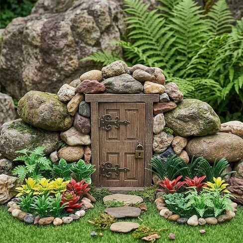 Grevosea 100 Pcs Miniatures for Crafts, Miniature Plants Mini Artificial Fake Plants Mini Trees Flowers for DIY Crafts Garden Scenery Railway Sand Architecture Building Diorama Supplies in Kuwait