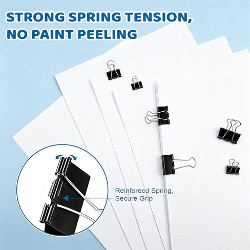 360 Pack Paper Clips and Binder Clips Set – Mixed Sizes Paperclips with Assorted Medium & Large Binder Clips for Office School Home Organization in Saudi Arabia