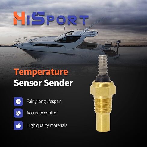 جهاز إرسال مستشعر درجة الحرارة HiSport 3861997 - متوافق مع محركات البنزين البحرية فولفو Penta 4 Cylinder V6 وV8 - استبدل 3862500 18-7513 in Kuwait