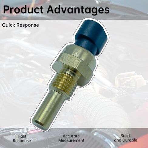213-4333 Coolant Temperature Sensor Compatible with Chevrolet Cavalier, Cobalt, Equinox, Express, Silverado 1500/2500 HD/3500, GMC Sierra, Pontiac G5, Saturn – Replaces 12608814, 12191170, 15326388 in Kuwait