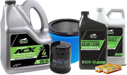 Arctic Cat Wildcat Trail or Sport 700 Oil Change & Maintenance Kit - Air Filter, Drivetrain Fluid & Spark Plugs in Kuwait