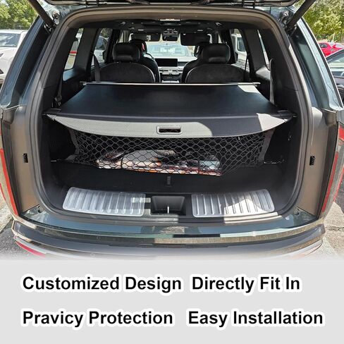Cargo Cover for All-New Kia Telluride2027 Accessories Gas/Hybrid(Carbon Fiber Look), Retractable Trunk Cover Fit for 2027 Telluride Accessories Privacy Security Shade*Not for 2026 Telluride* in Saudi Arabia