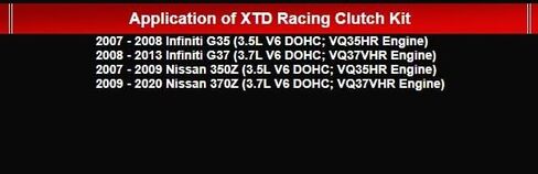 XTD المرحلة 3 مجموعة القابض متوافقة مع 2007-2008 إنفينيتي G35 / 2008-2013 G37 / 2014-2015 Q60 / 2007-2008 نيسان 350Z / 2009-2020 370Z VQ35DE VQ35HR VQ37VHR 3.5L 3.7L DOHC in Kuwait