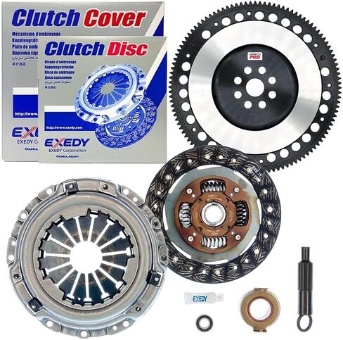 Exedy Clutch Kit KHC05 with ClutchMaxPRO Chromoly Flywheel Replacement for 1994-2001 Integra 1.8 1994-1997 Civic Si 1994-1997 Civic Del Sol VTEC 1.6 1997-2001 CR-V 2.0 B16 B18 B 20 in Kuwait