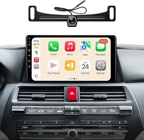 Car Radio for Honda Accord 8th 2008-2013,10.2 Inch Touch Screen Upgrade with Android 13,CarPlay,Android Auto,GPS Navigation,1080P Backup Camera,Bluetooth,WiFi,SWC,FM,AM (4G+64G) in Saudi Arabia