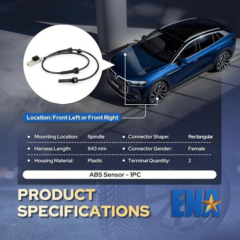 مستشعر سرعة العجلات الأمامية اليسرى أو اليمنى من ENA ALS3182 متوافق مع Nissan Kicks Versa 1.6L L4 2018 2019 2020 2021 2022 2023 2024 بديل لـ 479105FA0A 479105RA0A مجموعة من 1 in Kuwait