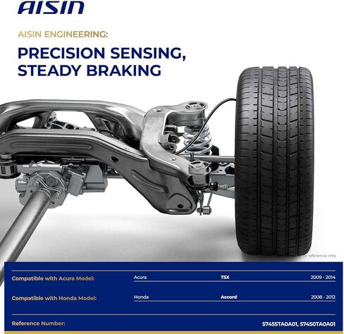 AISIN AFTERMARKET BSH-02369 مجموعة من 2 مستشعر سرعة العجلات الأمامية اليسرى واليمنى ABS - متوافق مع Honda Accord 2008-2012، Acura TSX 2009-2014 in Kuwait