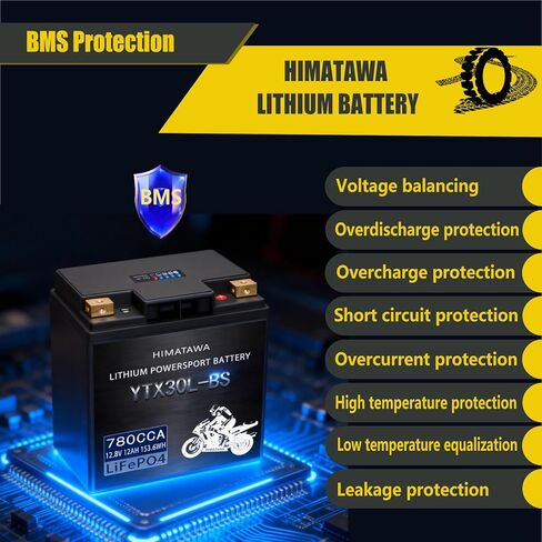 YTX30L-BS lithium battery 780cca 12Ah LiFePO4,Fits for motorcycle,UTV,ATV,PWC,Jet Ski, Scooter, Lawn Mower, Snowmobile, Motorbike,Tracktor,Quad in Kuwait