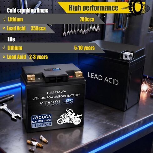 YTX30L-BS lithium battery 780cca 12Ah LiFePO4,Fits for motorcycle,UTV,ATV,PWC,Jet Ski, Scooter, Lawn Mower, Snowmobile, Motorbike,Tracktor,Quad in Kuwait