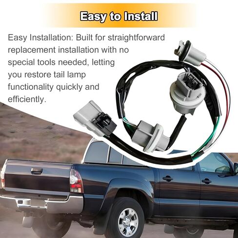 Rear Tail Lamp Light Socket Harness for Toyota for Tacoma 2005-2015 81555-04150 Tail Light Harness Brake Light Assembly Tail Light Wiring Harness Tail Light Socket Replacement in Saudi Arabia