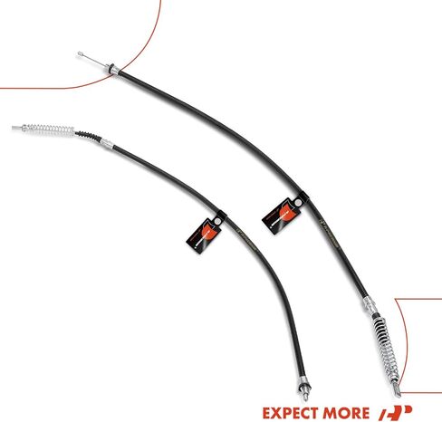 A-Premium Rear Driver and Passenger Side Parking Brake Cable Assembly Compatible with Ford and Mercury Models: Taurus, Taurus X 2008-2009, Freestyle, Five Hundred, Montego, Sable, AWD, 2-PC Set in Kuwait
