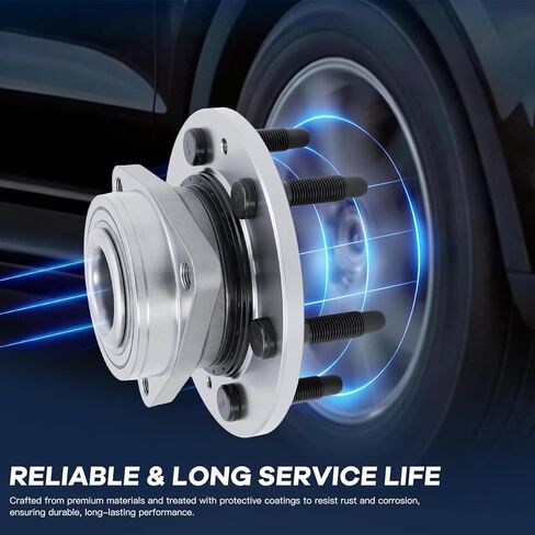 515097 مجموعة محور العجلة - 2WD 6-Lug w/ABS، مجموعة محور تحمل العجلة الأمامية متوافقة مع Chevy Tahoe، Silverado/Suburban/Sierra 1500 (2007–2014)، لكاديلاك إسكاليد/ESV (2007-2014) in Kuwait
