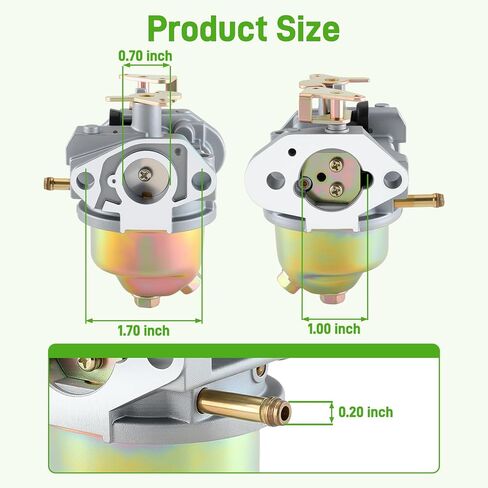 RUIXING OEM EA190V Carburetor for Subaru EA175V EA190V Yamaha MA175 MA190 2700PSI 3100PSI Pressure Washer, Manual Choke-Short in Saudi Arabia