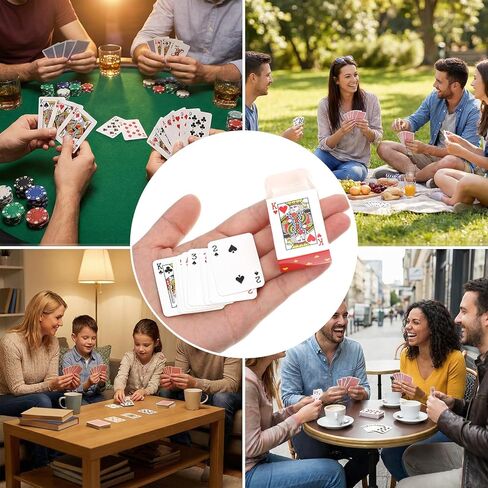 Yolev 3 Decks Mini Playing Cards 1.65" Mini Deck of Cards Bulk Miniature Poker Card Games for Adults Novelty Party Favor Gift for Christmas Halloween in Saudi Arabia