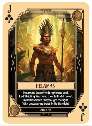 Book of Mormon Character Playing Cards - Features 54 Iconic Book of Mormon Characters with Beautiful Artwork and Poetry in Saudi Arabia
