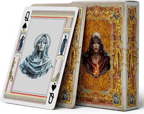 Epic Mythology Element Style Playing Cards, 54 Different Illustrations, Ultra-HD Patterns, Dual-Sided Non-Slip Texture Design in Kuwait