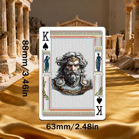 Epic Mythology Element Style Playing Cards, 54 Different Illustrations, Ultra-HD Patterns, Dual-Sided Non-Slip Texture Design in Kuwait