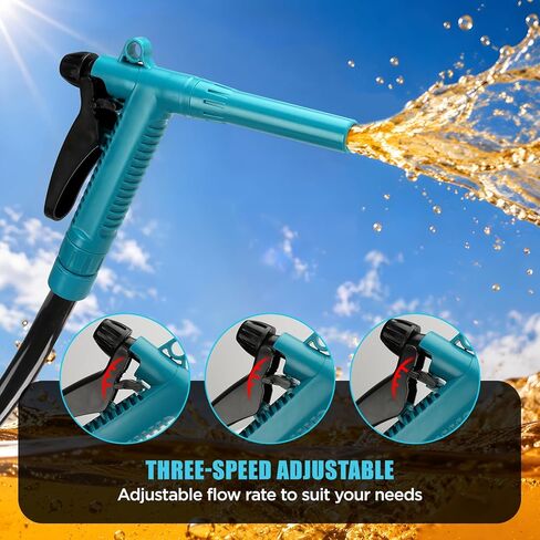 4.5 GPM Cordless Fuel Transfer Pump with 51'' PVC hose, Compatible with Makita 18V Batteries, 4 adapters & multi-adapter, Portable Gas can pump for Lawn Mowers, Cars (Bare Tool) in Saudi Arabia