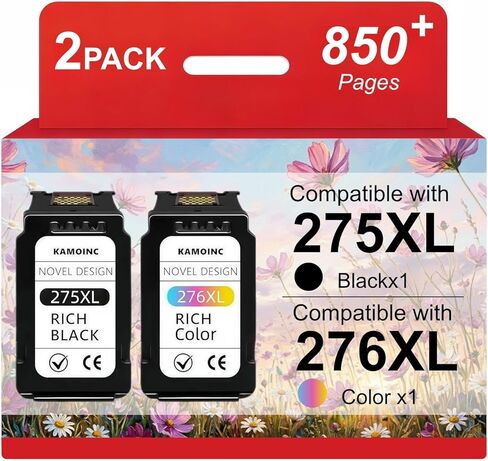 275XL 276XL Ink Cartridge Combo Pack Replacement for Canon 275xl and 276xl Ink cartridges for Pixma TR4720 TS3522 TS3520 TS3720 TS3722 TS3500 TR4722 TR4723 TR4700 High Yield (1Black/1Color) in Saudi Arabia