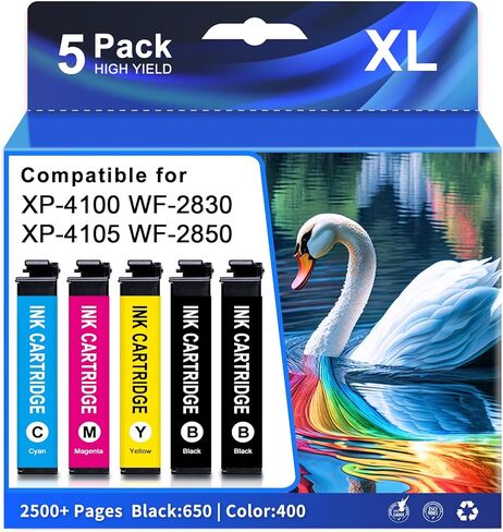 myCartridge SUPRINT Remanufactured Ink Cartridge Replacement for Epson 212 Ink Cartridges High Capacity for Epson 212XL Ink Cartridges Combo Pack for Workforce XP-4100 XP-4105 WF-2830 WF-2850 Printer in Saudi Arabia