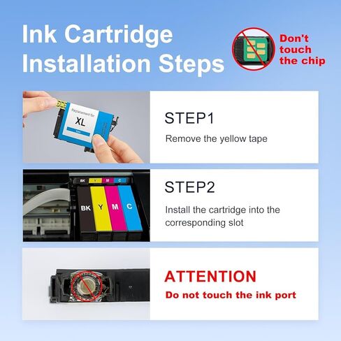 myCartridge SUPRINT Remanufactured Ink Cartridge Replacement for Epson 212 Ink Cartridges High Capacity for Epson 212XL Ink Cartridges Combo Pack for Workforce XP-4100 XP-4105 WF-2830 WF-2850 Printer in Saudi Arabia