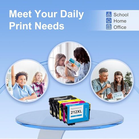 myCartridge SUPRINT Remanufactured Ink Cartridge Replacement for Epson 212 Ink Cartridges High Capacity for Epson 212XL Ink Cartridges Combo Pack for Workforce XP-4100 XP-4105 WF-2830 WF-2850 Printer in Saudi Arabia