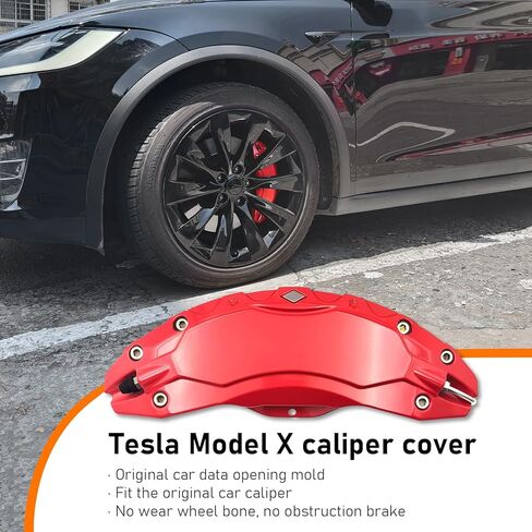 caliper covers set of 4 Compatible with modle S and model X Accessories with 2018 2019 2020 2021 2022 in Saudi Arabia