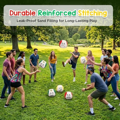 AICase Hacky Soccer Sack Dirtbag Hackys Footbag Sacks - أكياس قدم قطيفة ناعمة للبالغين، أكياس كرات، كرات شعوذة - تصميم رياضي نابض بالحياة للعب الداخلي والخارجي، والتدريب على التنسيق_4 in Kuwait