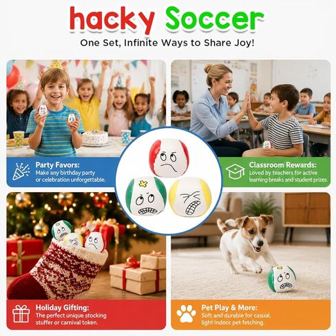 AICase Hacky Soccer Sack Dirtbag Hackys Footbag Sacks - أكياس قدم قطيفة ناعمة للبالغين، أكياس كرات، كرات شعوذة - تصميم رياضي نابض بالحياة للعب الداخلي والخارجي، والتدريب على التنسيق_4 in Kuwait