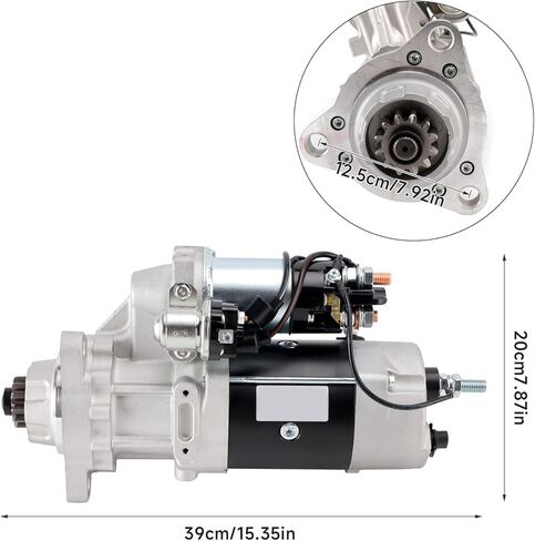 8200433 12V 7.5KW Starter Motor for Cummins ISC/ISL/6CT/C8 for MaxxForce, for Paccar for Volvo D16, VED12 Engines, for Freightliner for Kenworth for Peterbilt for Mack, Overload Protection, 39MT, 12T in Kuwait