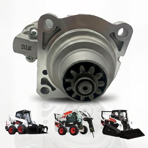 Starter Motor for Bobcat Skid Steer Loader - 12V Replacement Compatible with S185 T190 T300 T450 T550 T650 Kubota V2203 Models, OEM 6676957 6685190 7283321 TM000A28901 in Saudi Arabia