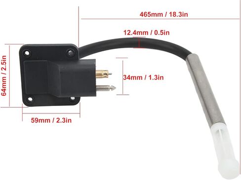 Boat Gas Tank Fittings, Portable Boat Gas Tank Parts, Precise Marine Fuel Connector Fitting with 18.3in Pipe, Outboard Engine Accessory Compatible with 12L 24L Boat Engine in Saudi Arabia