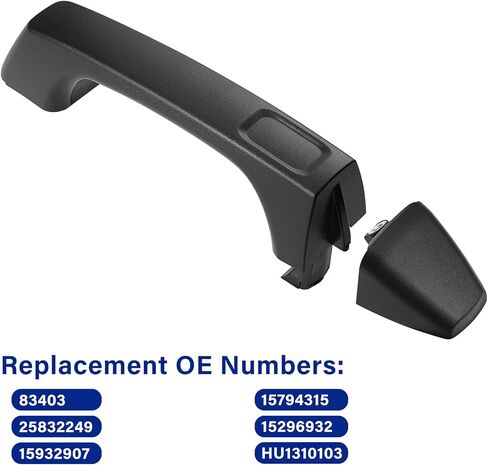 4 قطع مقابض أبواب خارجية لسيارة هامر H3 2006 2007 2008 2009 2010، أمامي وخلفي، الجانب الأيسر للسائق والراكب الأيمن، يستبدل 83403، أسود in Kuwait