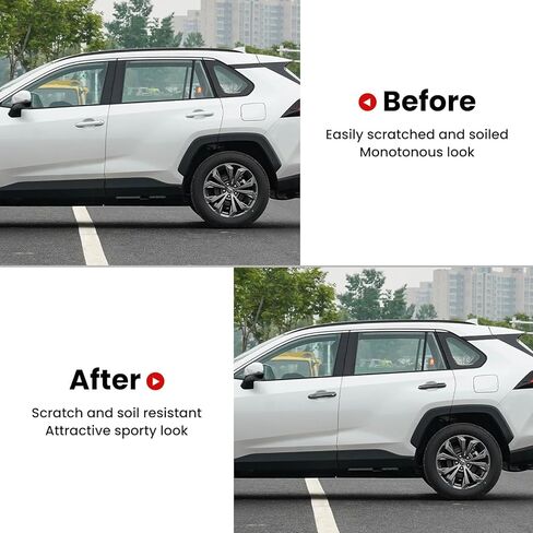 غطاء مقبض باب السيارة لسيارة Toyota RAV4 2020-2025، 4 قطع واقي مقبض الباب لهايلاندر 2022-2025 ويلدلاندر 2020-2025 كراون 2021-2025 (ألياف الكربون) in Kuwait