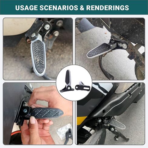 Mokuo Scooter Footpegs E-bike Footpeg in Aluminum Alloy,Compatible with Scooter Mopeds E-Bike Mini Bikes in Kuwait