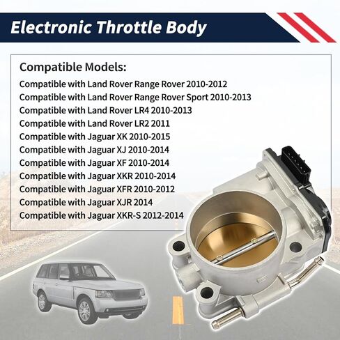 8W93-9F991-CA Electronic Throttle Body Fit for Land Rover Range Rover Sport LR4 LR2 2010-2013; for Jaguar XK XF XJ XKR XFR XJR XKR-S 2010-2015 5.0L Engine 8W939F991CA AJ811690 LR010814 in Kuwait