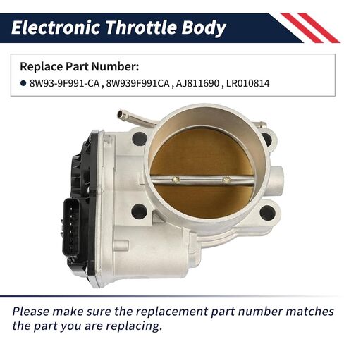 8W93-9F991-CA Electronic Throttle Body Fit for Land Rover Range Rover Sport LR4 LR2 2010-2013; for Jaguar XK XF XJ XKR XFR XJR XKR-S 2010-2015 5.0L Engine 8W939F991CA AJ811690 LR010814 in Kuwait