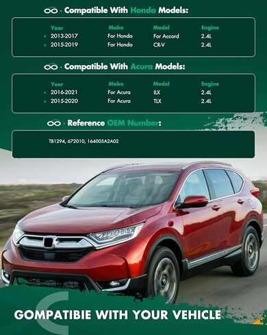 جسم خانق SCITOO مناسب لـ Acura ILX 2.4L 2016-2021، لـ Acura TLX 2.4L 2015-2020، لـ Honda CR-V 2.4L 2015-2019، لـ Honda لـ Accord 2.4L 2013-2017 TB1294, 672010, 164005A2A02 in Kuwait