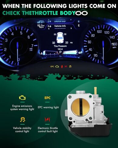 جسم خانق SCITOO مناسب لـ Acura ILX 2.4L 2016-2021، لـ Acura TLX 2.4L 2015-2020، لـ Honda CR-V 2.4L 2015-2019، لـ Honda لـ Accord 2.4L 2013-2017 TB1294, 672010, 164005A2A02 in Kuwait