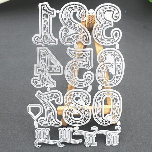 0-9 Numbers Metal Cutting Dies for Card Making, Number Die Cuts Embossing Stencil for DIY Scrapbooking, Craft Paper, Album Photo Decorations Tool in Kuwait