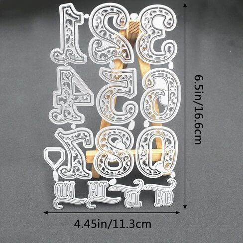 0-9 Numbers Metal Cutting Dies for Card Making, Number Die Cuts Embossing Stencil for DIY Scrapbooking, Craft Paper, Album Photo Decorations Tool in Kuwait