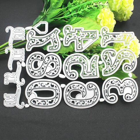 0-9 Numbers Metal Cutting Dies for Card Making, Number Die Cuts Embossing Stencil for DIY Scrapbooking, Craft Paper, Album Photo Decorations Tool in Kuwait
